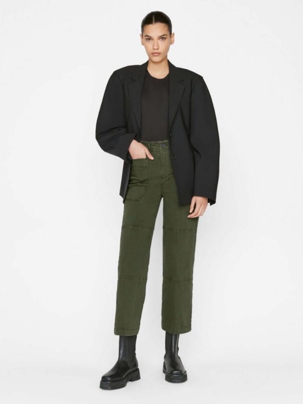 Frame Denim Oversized Pocket Utility Pant